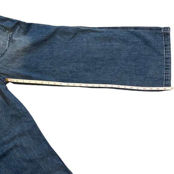 Flamingo Womens Wide-Leg Denim Jeans Size S Blue Cotton Blend Casual - Picture 2 of 8